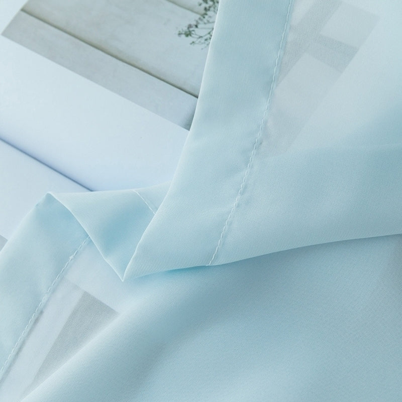 Mira Uni Voilage Rideau sur Mesure Oeillets