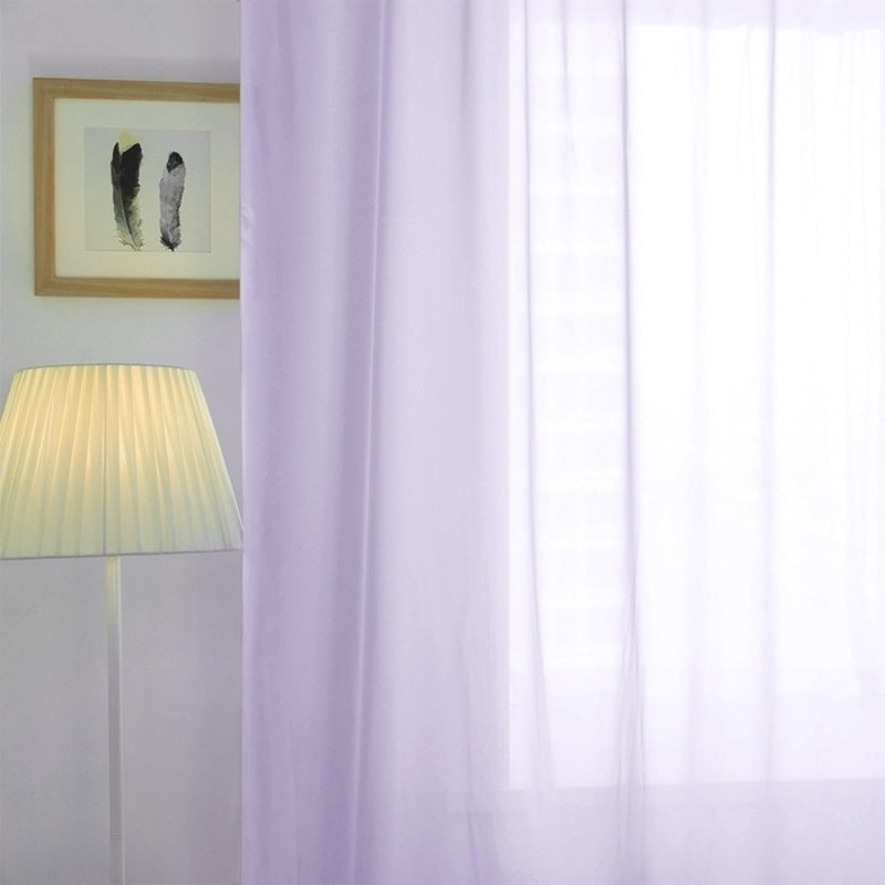 Mira Uni Voilage Rideau sur Mesure Oeillets