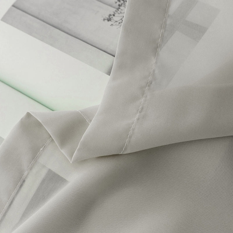 Mira Uni Voilage Rideau sur Mesure Oeillets