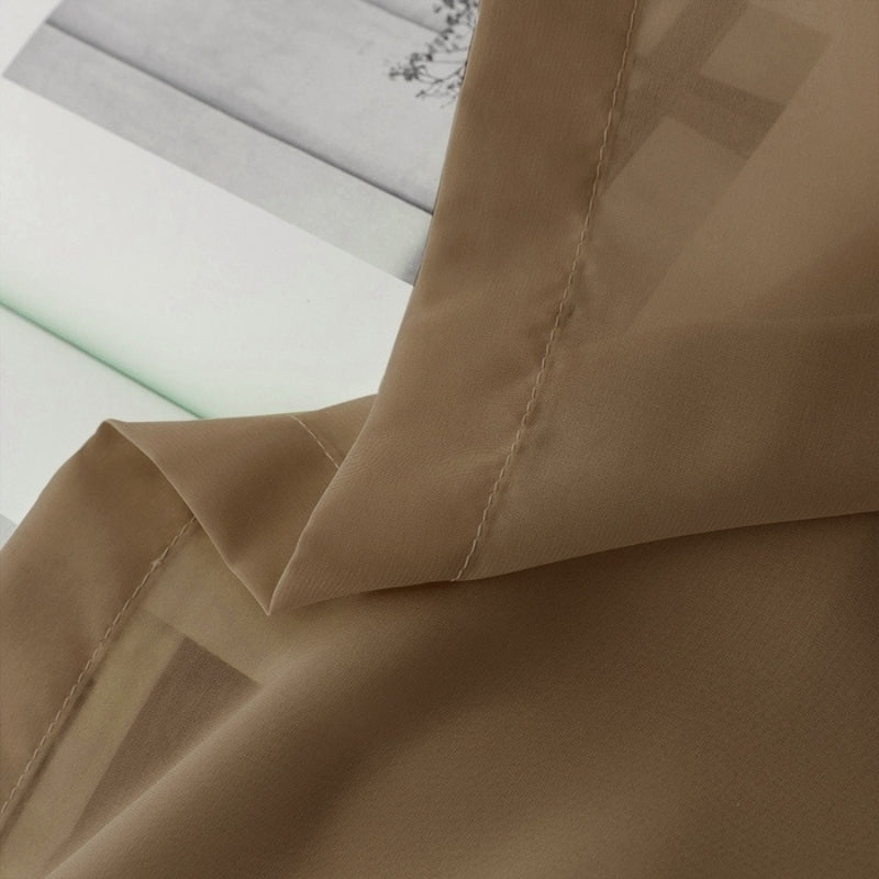 Mira Uni Voilage Rideau sur Mesure Oeillets
