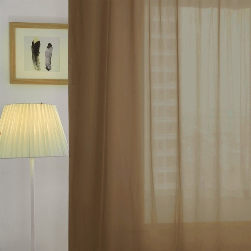Mira Uni Voilage Rideau sur Mesure Oeillets
