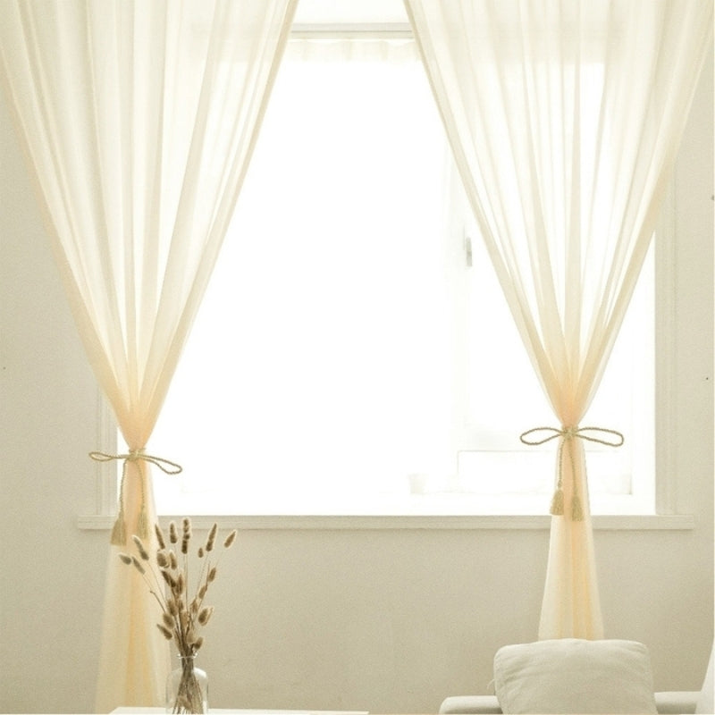 Mira Uni Voilage Rideau sur Mesure Oeillets