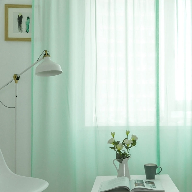 Mira Uni Voilage Rideau sur Mesure Oeillets